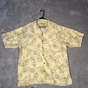 Tommy Bahama Men's Button Down Shirt Size Large The Player TPC Leafy Hawaiian